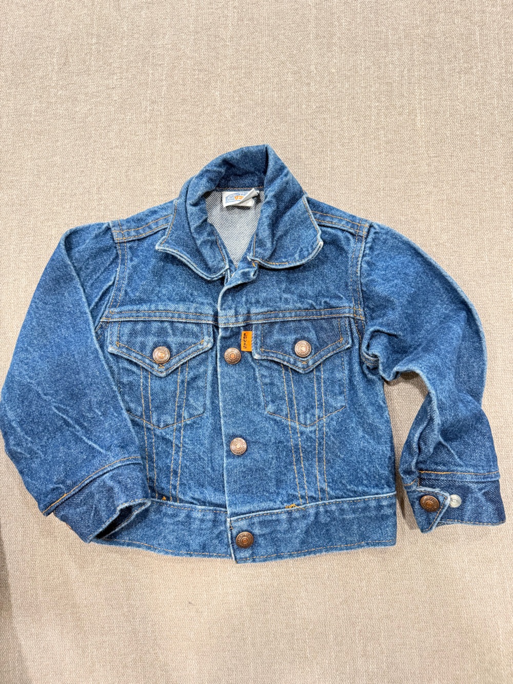 Vintage Levi’s Orange Tab Kids Denim Jacket USA Made Size 2T